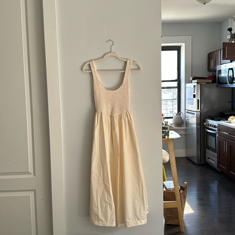 Cream Zara midi dress size medium